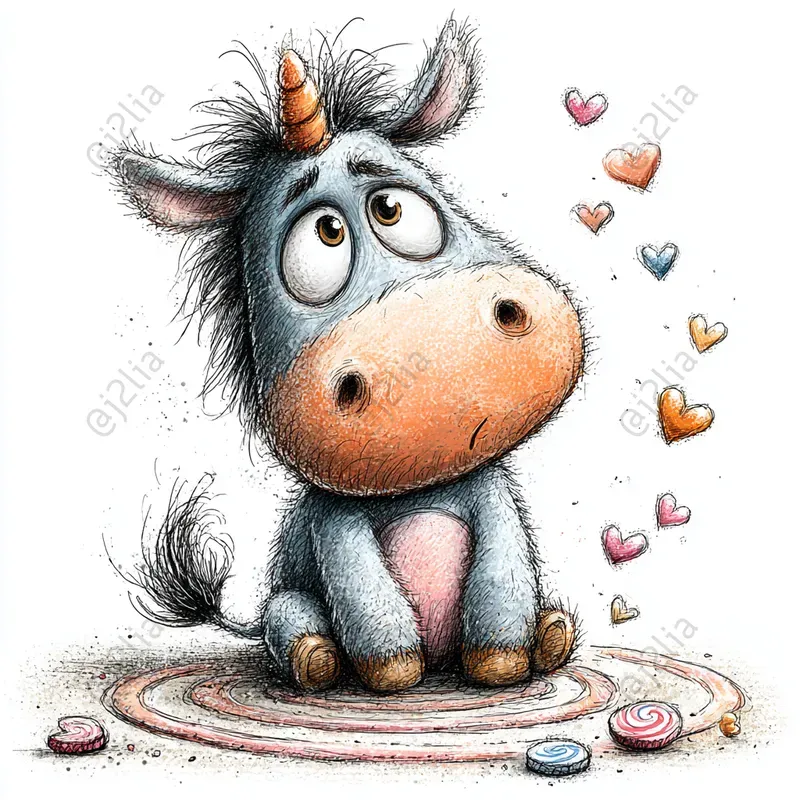Whimsical Valentine Love Animals