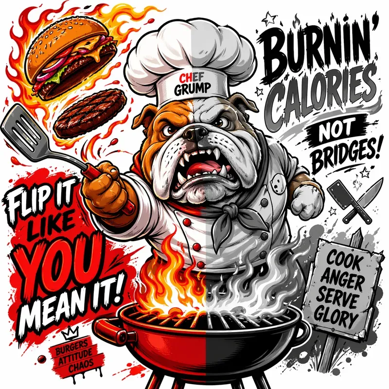 Split Color Cartoon Art