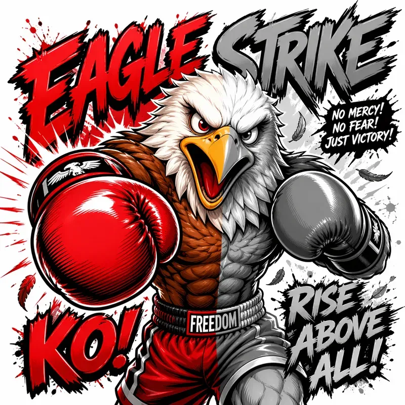 Split Color Cartoon Art