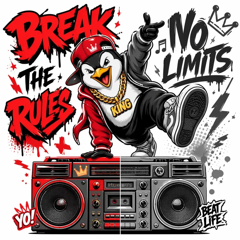 Split Color Cartoon Art