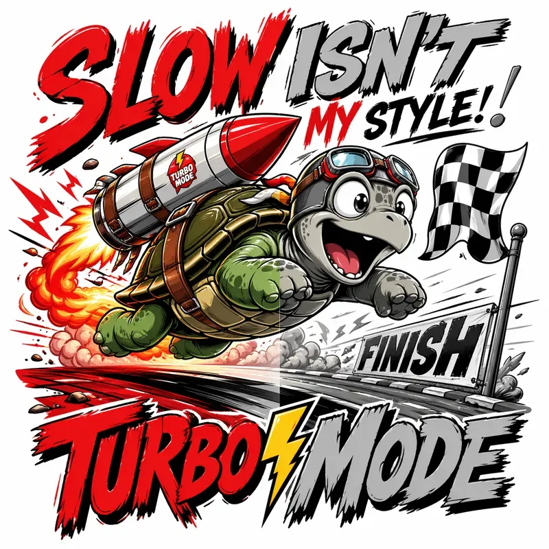 Split Color Cartoon Art