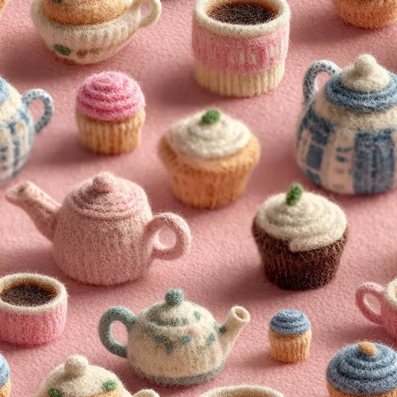 Cozy Felt 3D Seamless Patterns