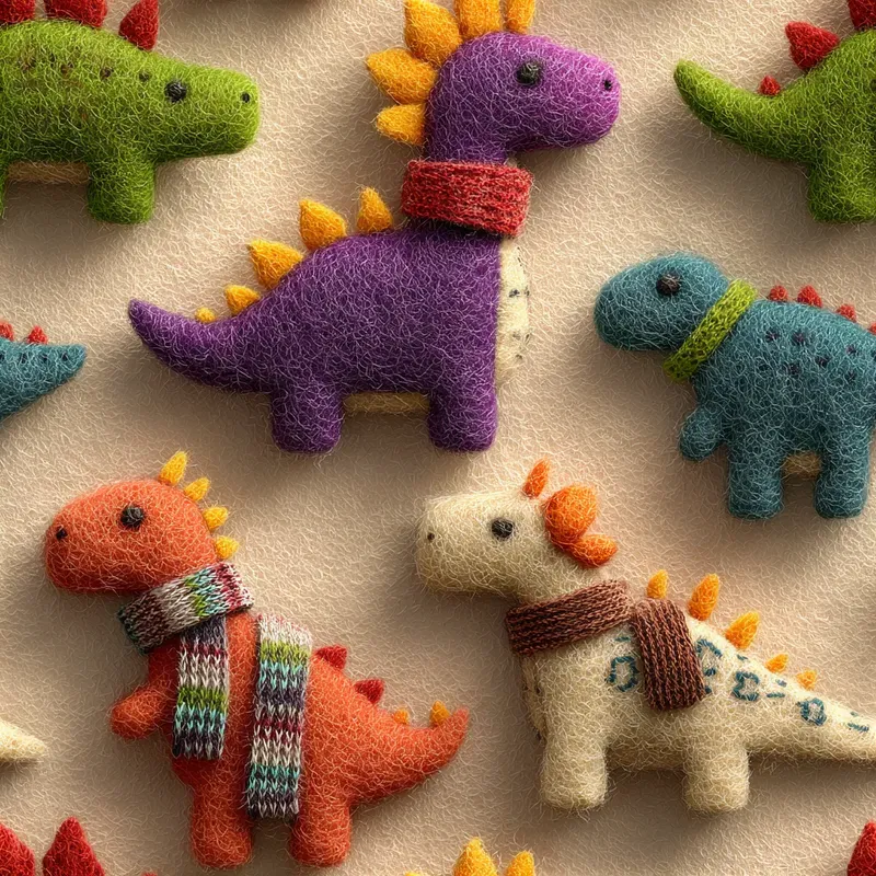Cozy Felt 3D Seamless Patterns