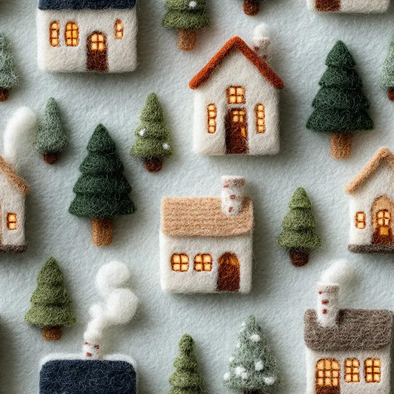 Cozy Felt 3D Seamless Patterns