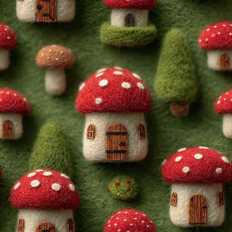 Cozy Felt 3D Seamless Patterns
