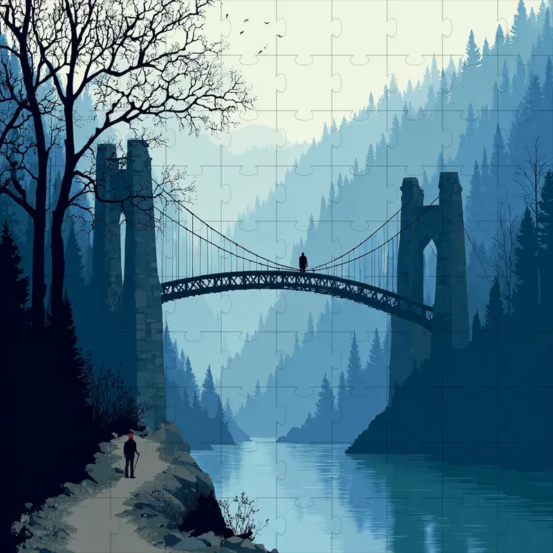 Vector Poster Layered Serene Vistas
