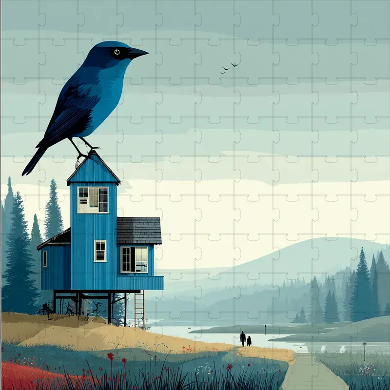 Vector Poster Layered Serene Vistas