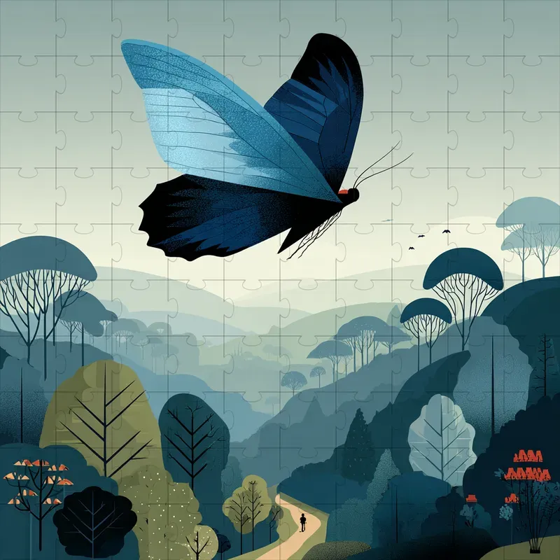 Vector Poster Layered Serene Vistas