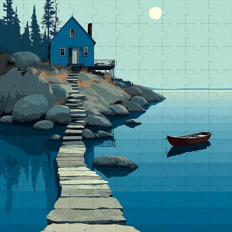 Vector Poster Layered Serene Vistas