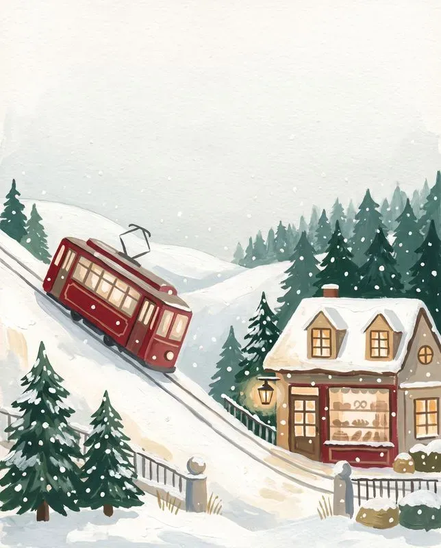 Gouache Holiday Card Scenes