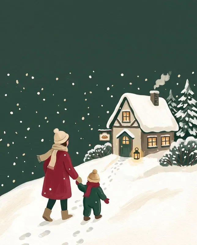 Gouache Holiday Card Scenes