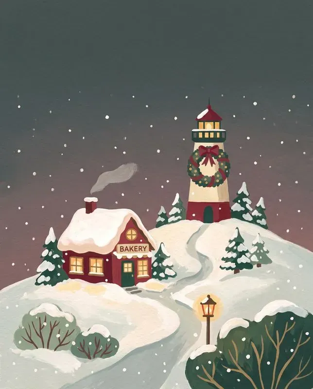 Gouache Holiday Card Scenes