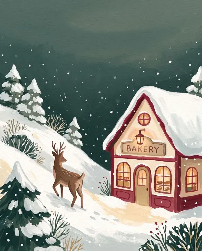 Gouache Holiday Card Scenes
