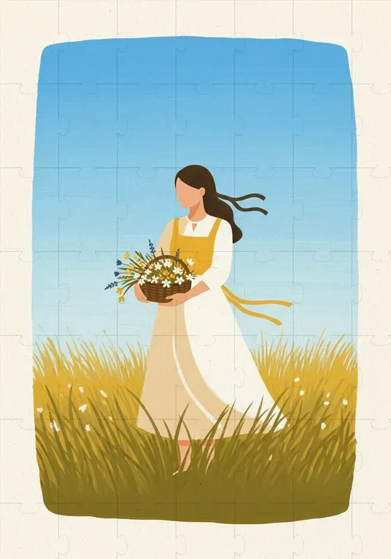 Folk Art Meadow Scenes