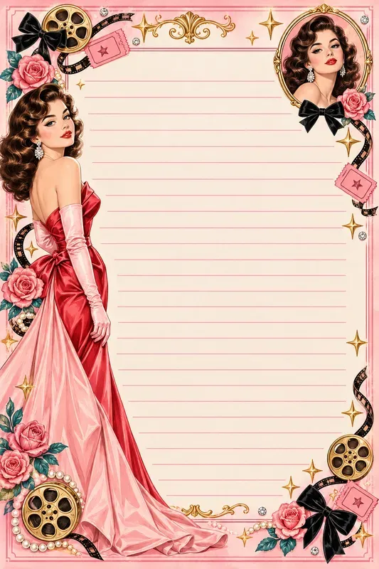 Vintage Glamour Writing Papers