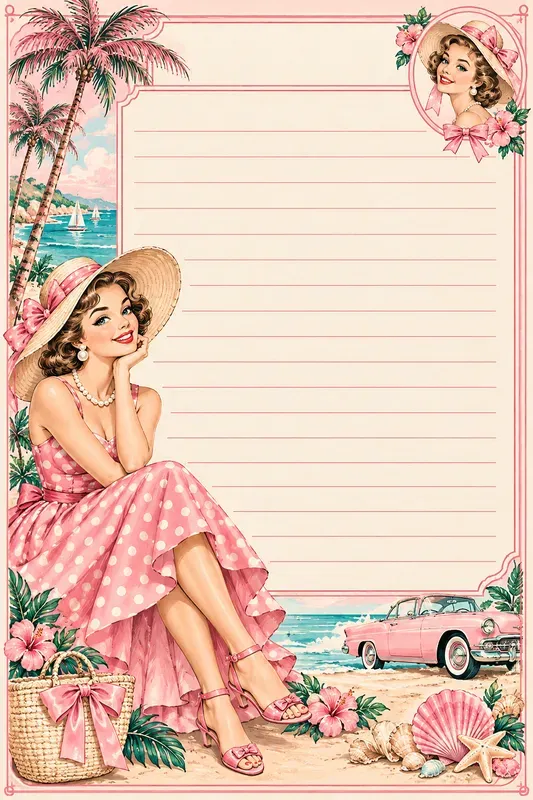 Vintage Glamour Writing Papers