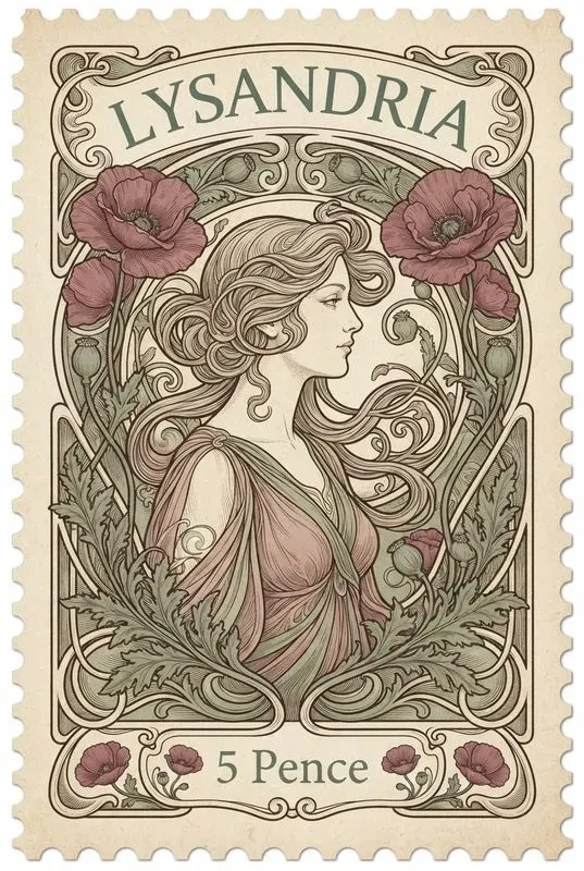 Art Nouveau Postage Stamp Design Generator