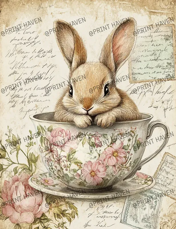 Vintage Easter Bunny Greeting Cards