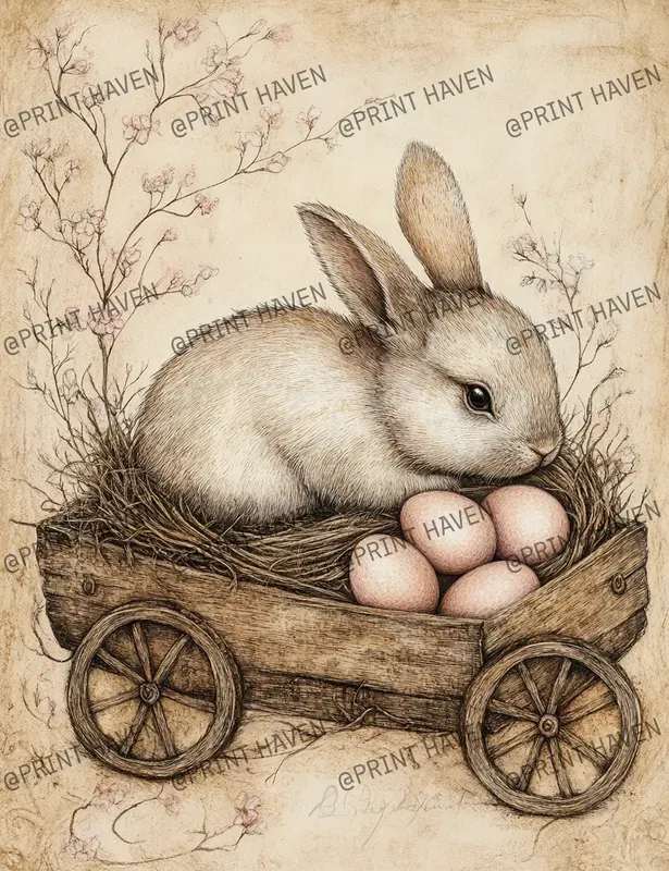 Vintage Easter Bunny Greeting Cards