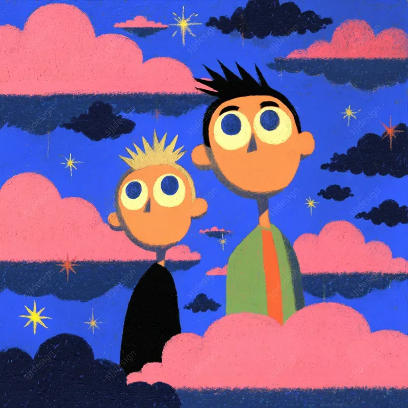 Dreamcore Cartoon Sky Art