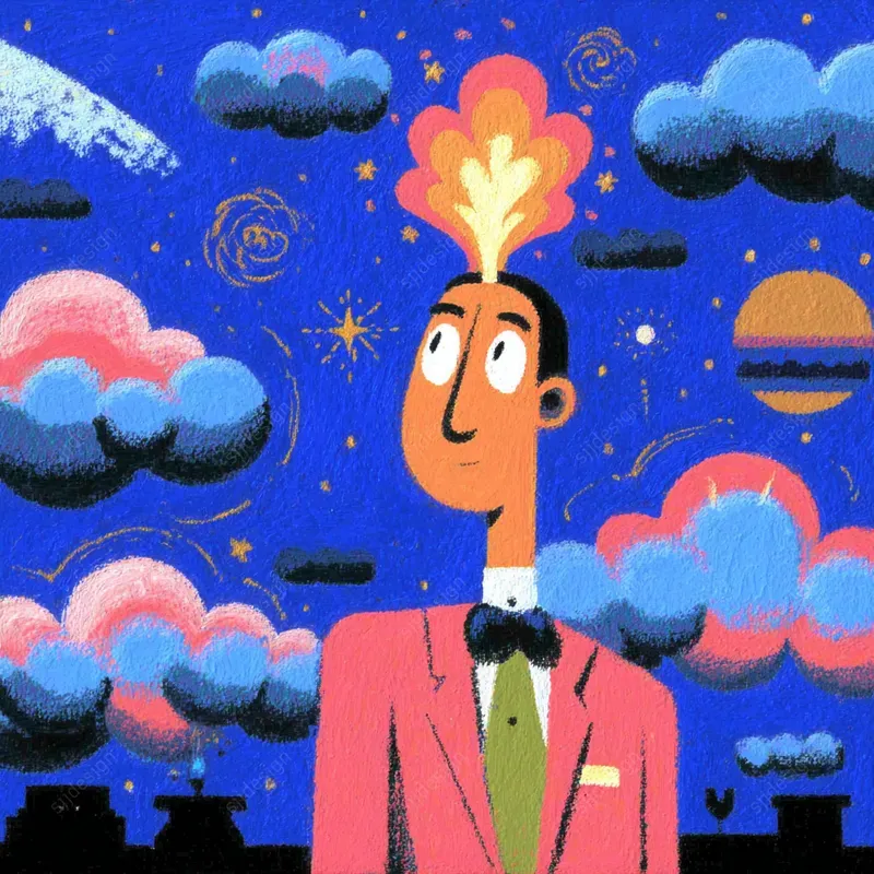 Dreamcore Cartoon Sky Art