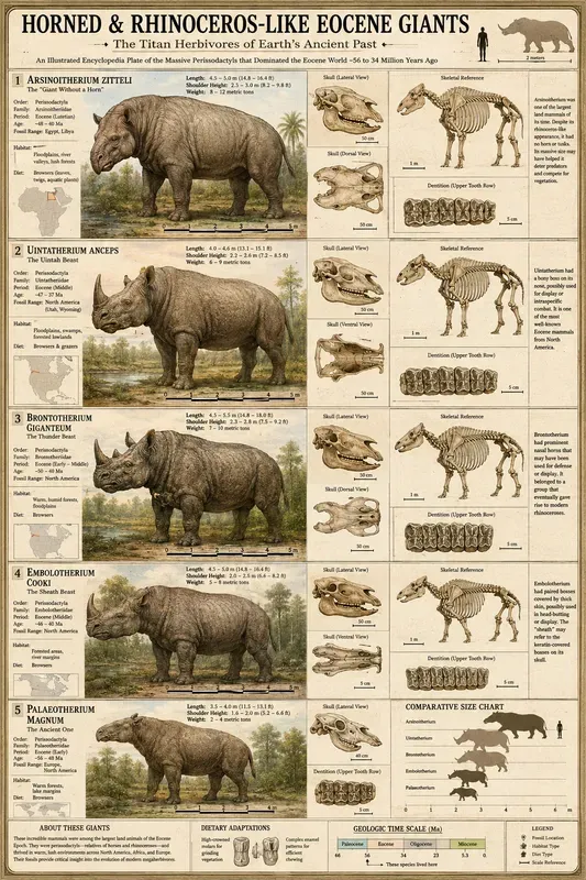 Paleogene Beasts Atlas Poster Compendiums