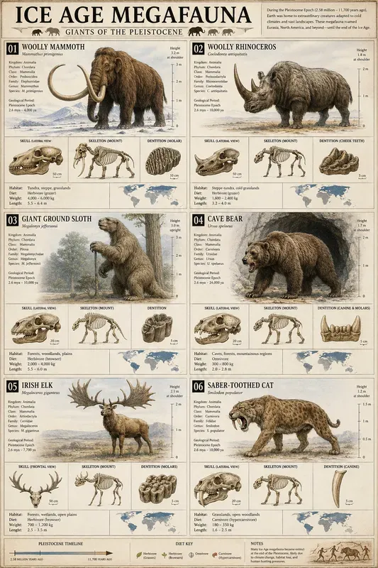 Paleogene Beasts Atlas Poster Compendiums