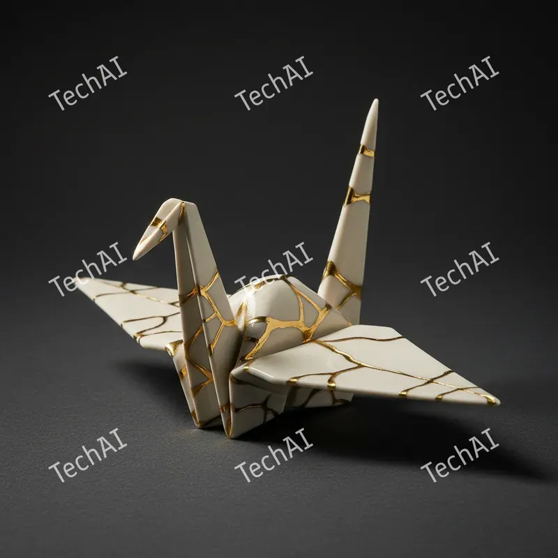 Kintsugi Gold Porcelain Heart Art