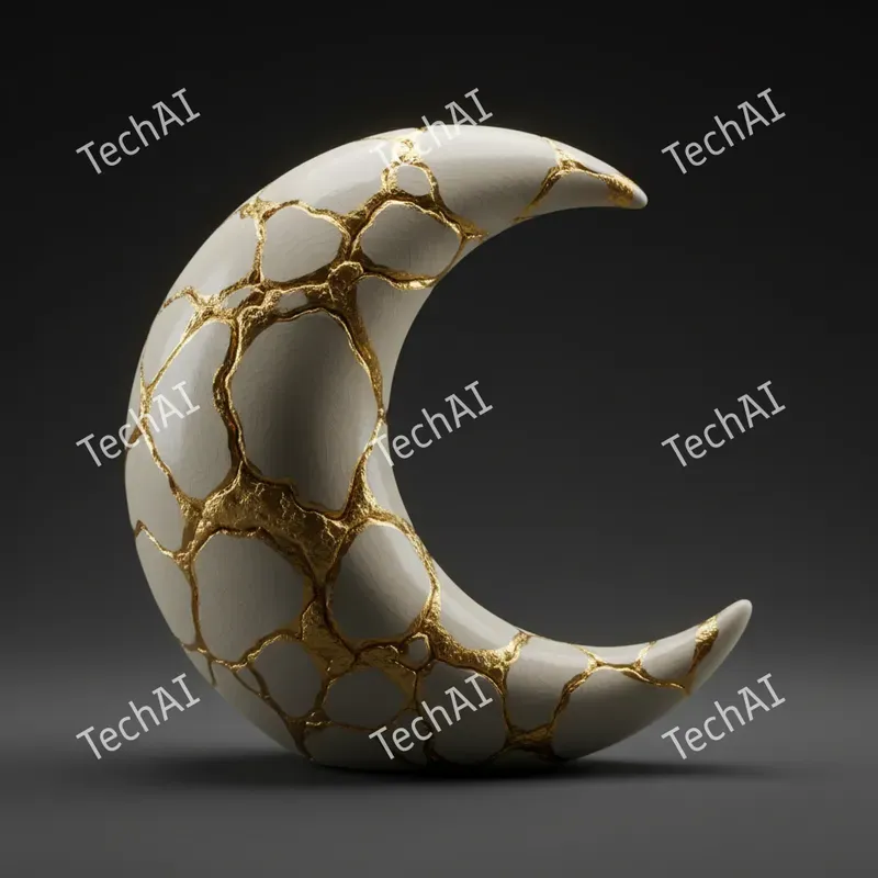 Kintsugi Gold Porcelain Heart Art