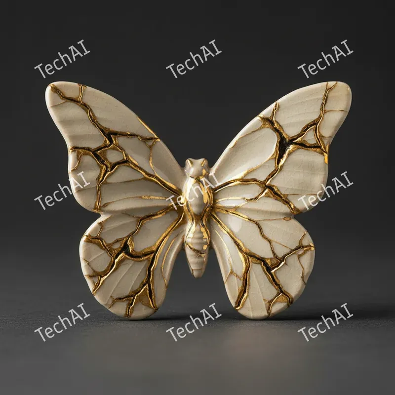 Kintsugi Gold Porcelain Heart Art