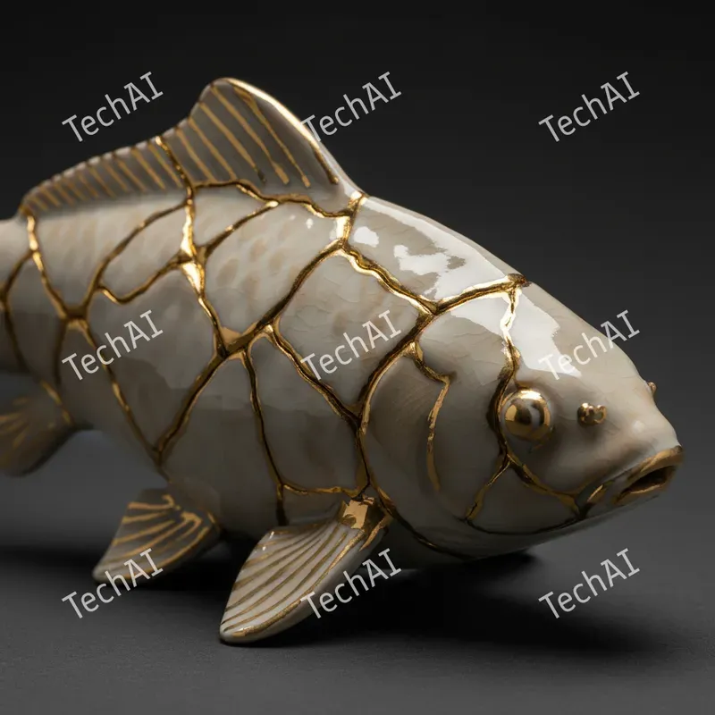 Kintsugi Gold Porcelain Heart Art