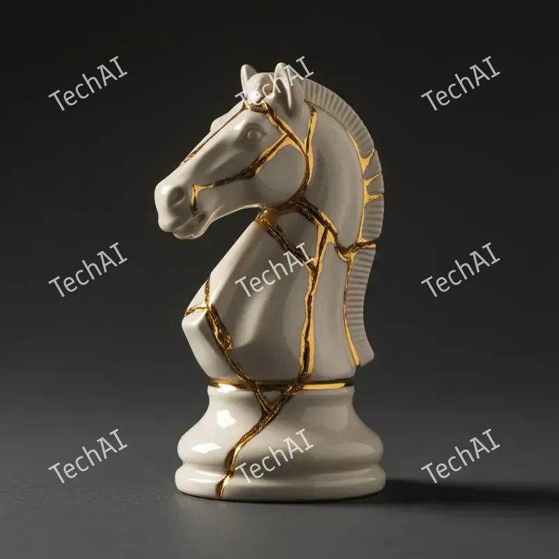 Kintsugi Gold Porcelain Heart Art