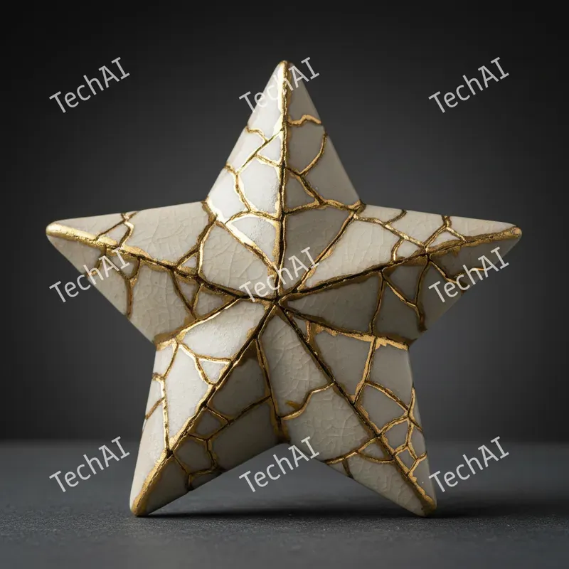 Kintsugi Gold Porcelain Heart Art