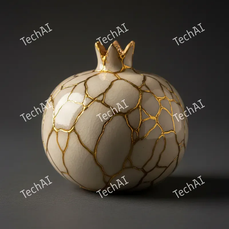 Kintsugi Gold Porcelain Heart Art