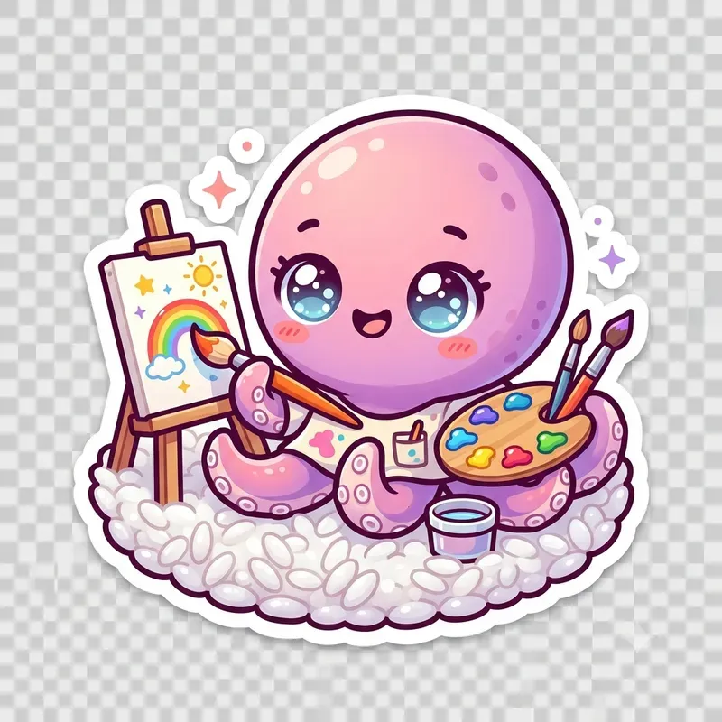 Kawaii Sushi Reward Planner Stickers