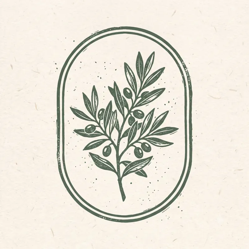 Minimalist Botanical Linocut Stamps