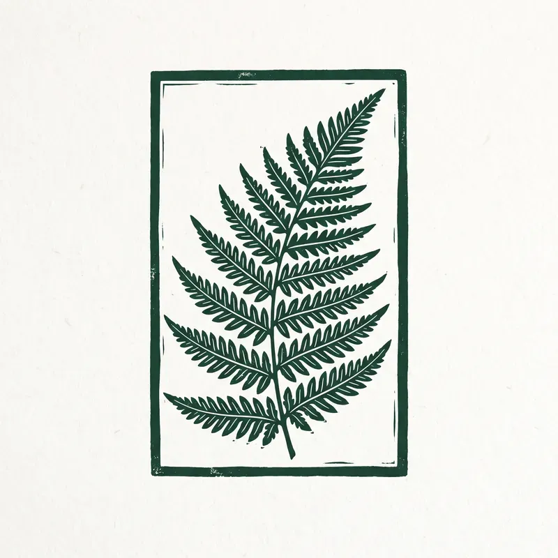 Minimalist Botanical Linocut Stamps