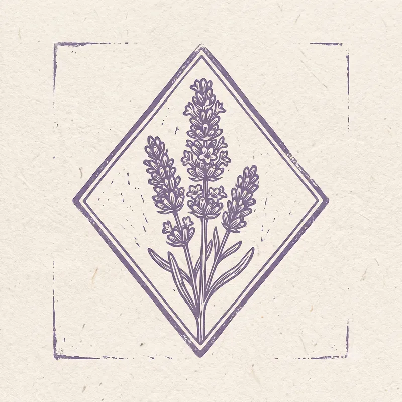 Minimalist Botanical Linocut Stamps