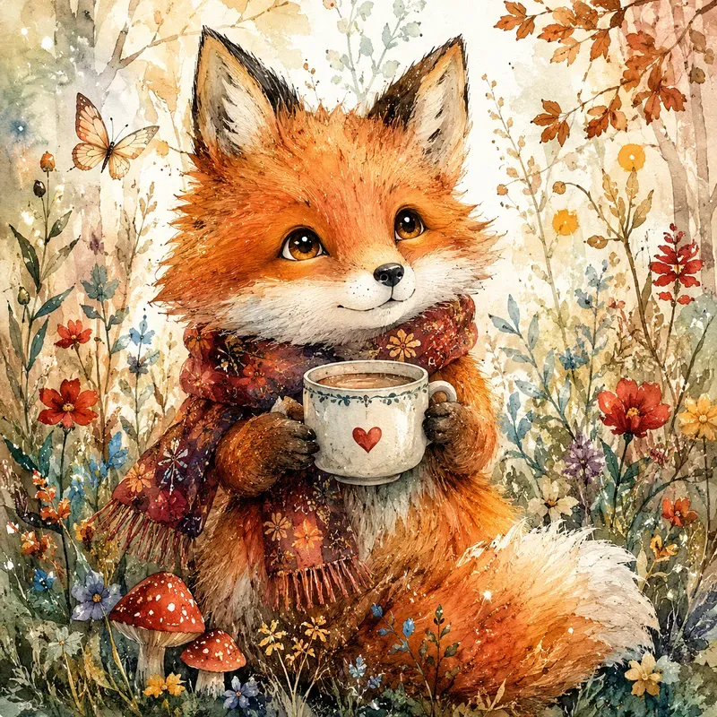 Whimsical Watercolor Storybook Animals