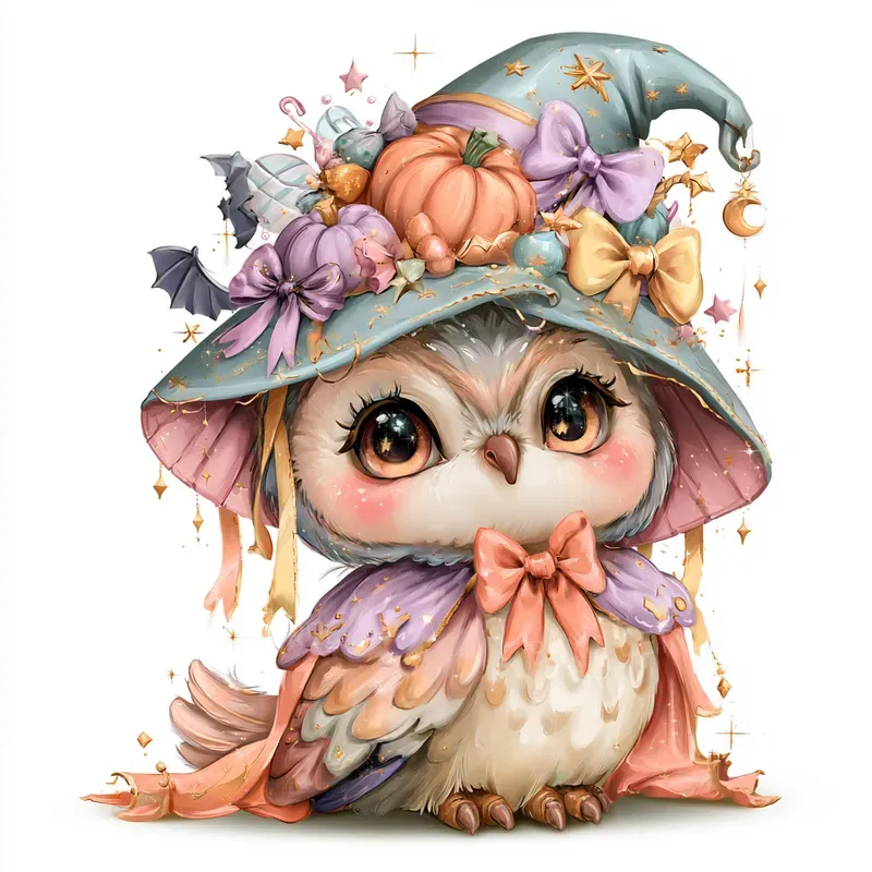 Pastel Kawaii Halloween Cliparts