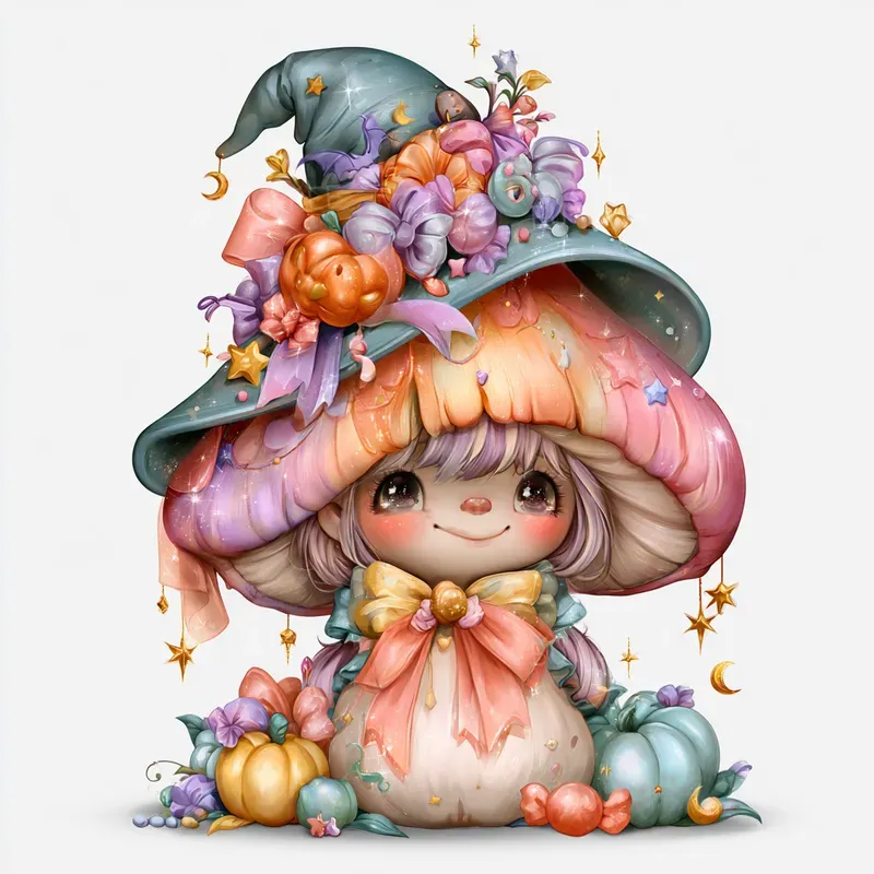Pastel Kawaii Halloween Cliparts