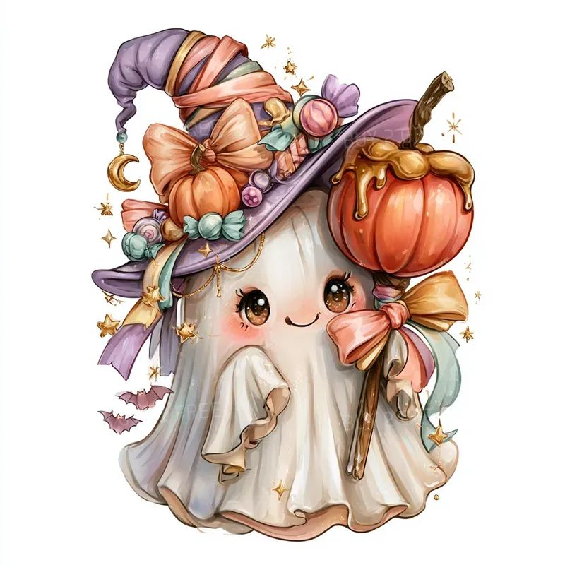 Pastel Kawaii Halloween Cliparts