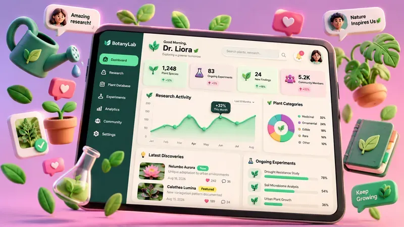 3D Tablet UI Dashboard Mockups