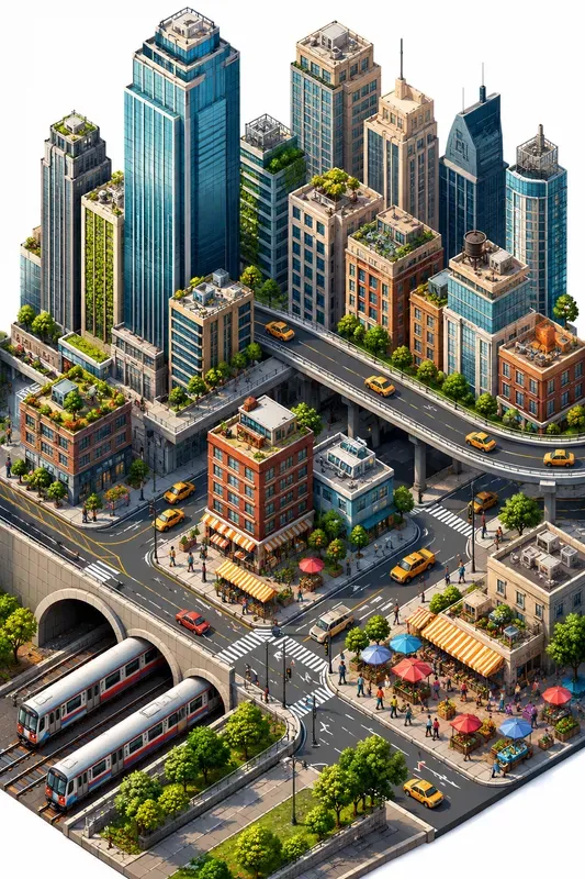 Isometric City Illustration Packs