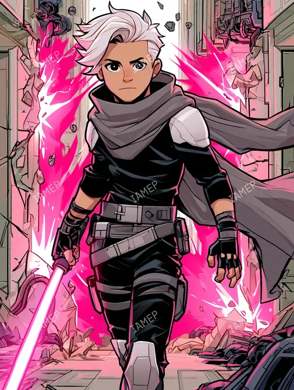 Pink Fantasy Comic Heroes