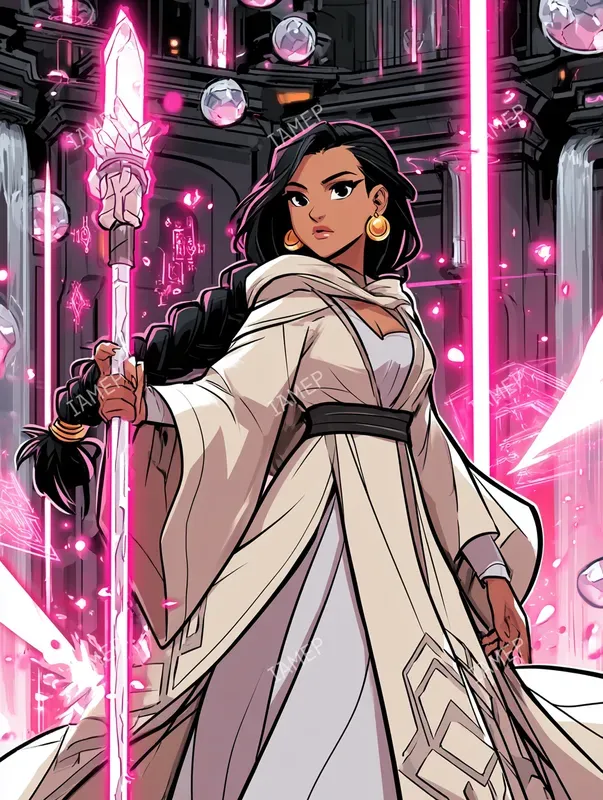 Pink Fantasy Comic Heroes