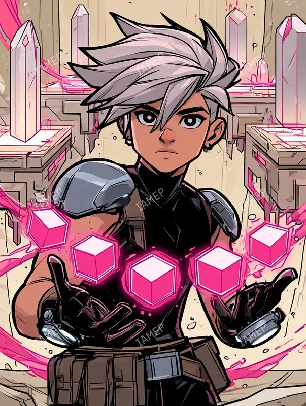 Pink Fantasy Comic Heroes