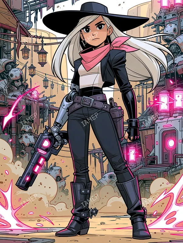 Pink Fantasy Comic Heroes