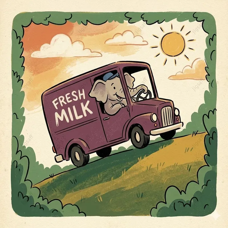 Retro Ink Gouache Animal Vehicle Art