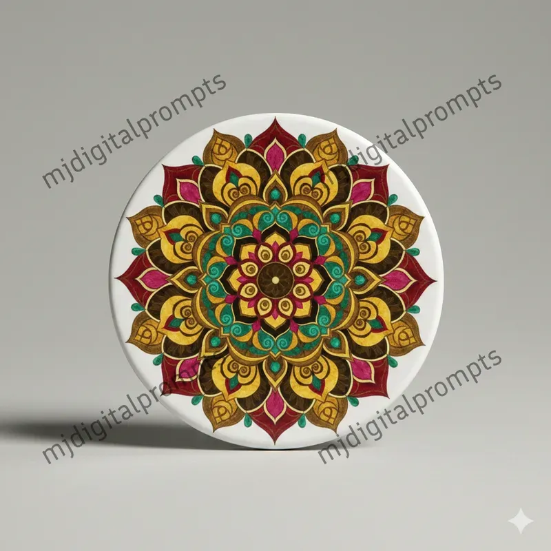 Ceramic Coaster Mandala Pattern Designs